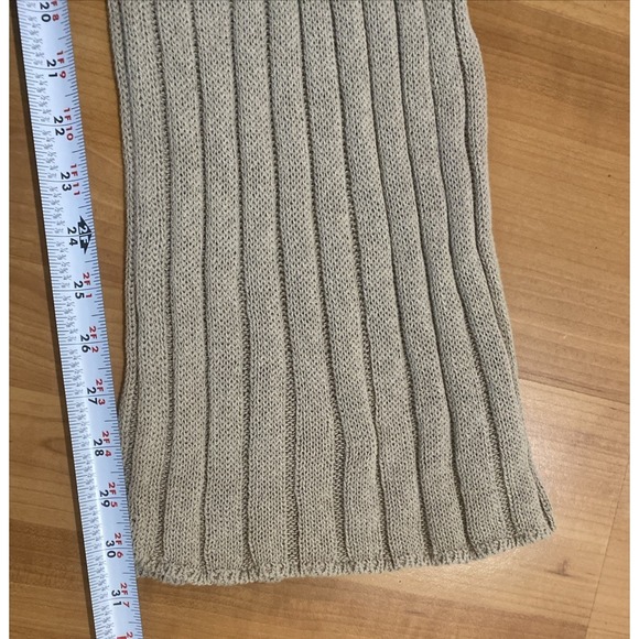 Free‎ People Beach Imogene Pants Beige Sweater Knit Ribbed -Size Small - Picture 7 of 11